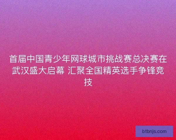 首届中国青少年网球城市挑战赛总决赛在武汉盛大启幕 汇聚全国精英选手争锋竞技